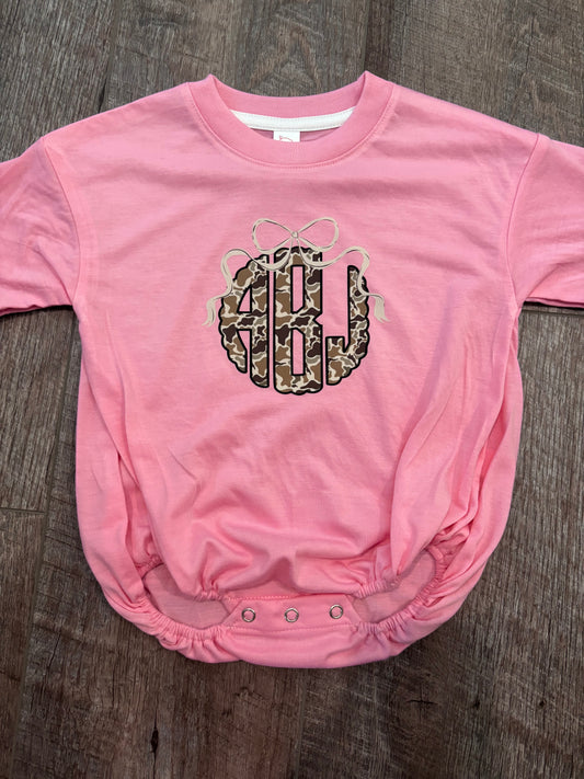 Camo monogram bubble