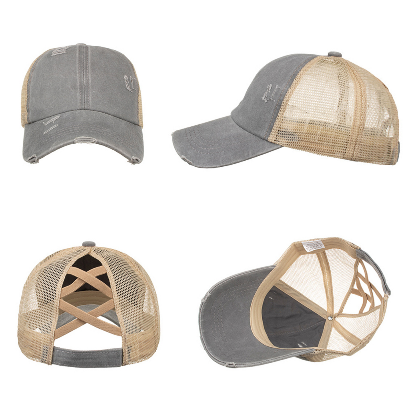 Fri-Yay!- Distressed Ponytail Hat