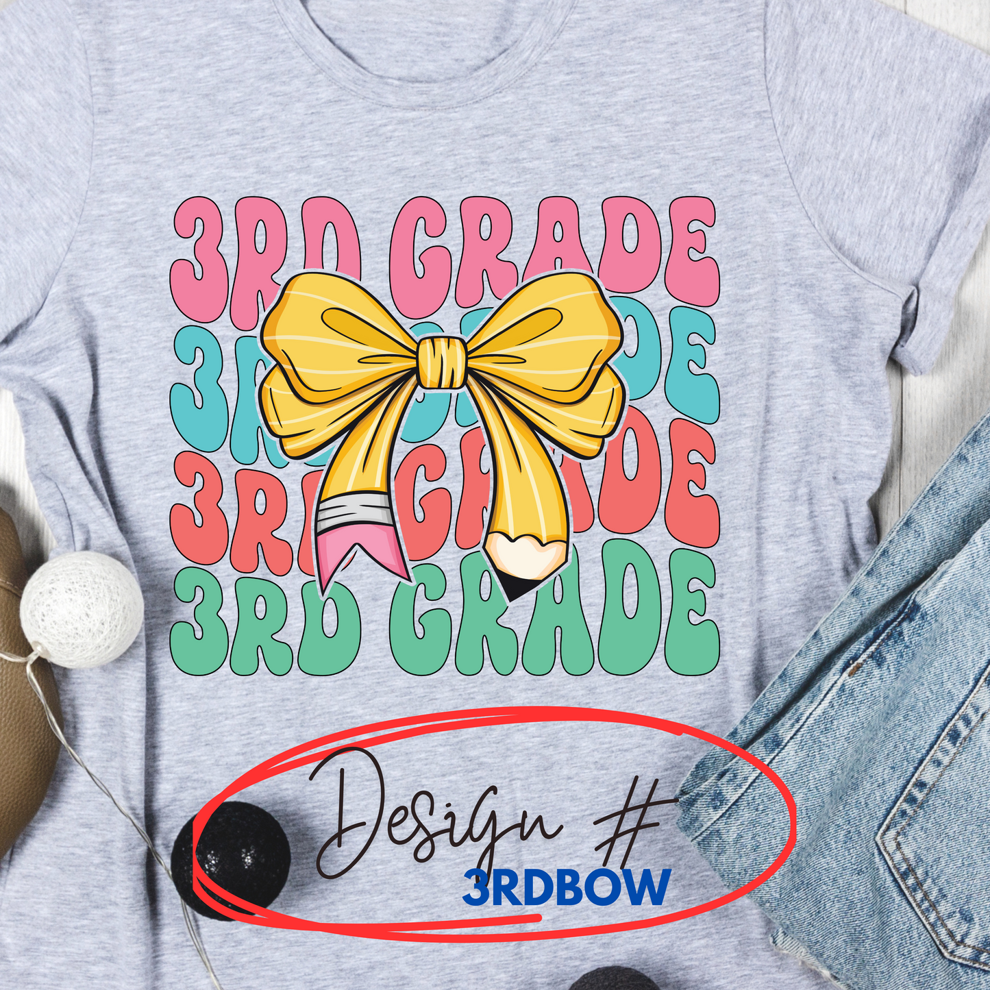 Grade Level Pencil Bow Design