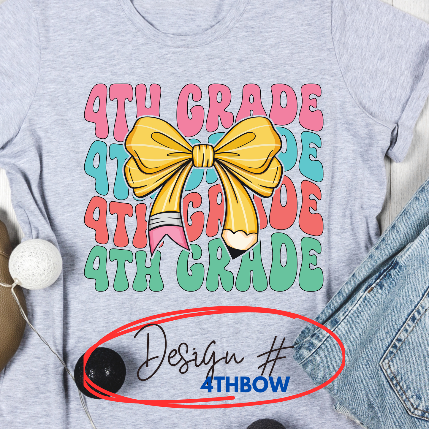 Grade Level Pencil Bow Design