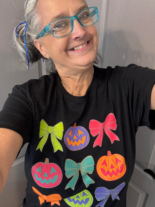 Neon Pumpkin & Bow