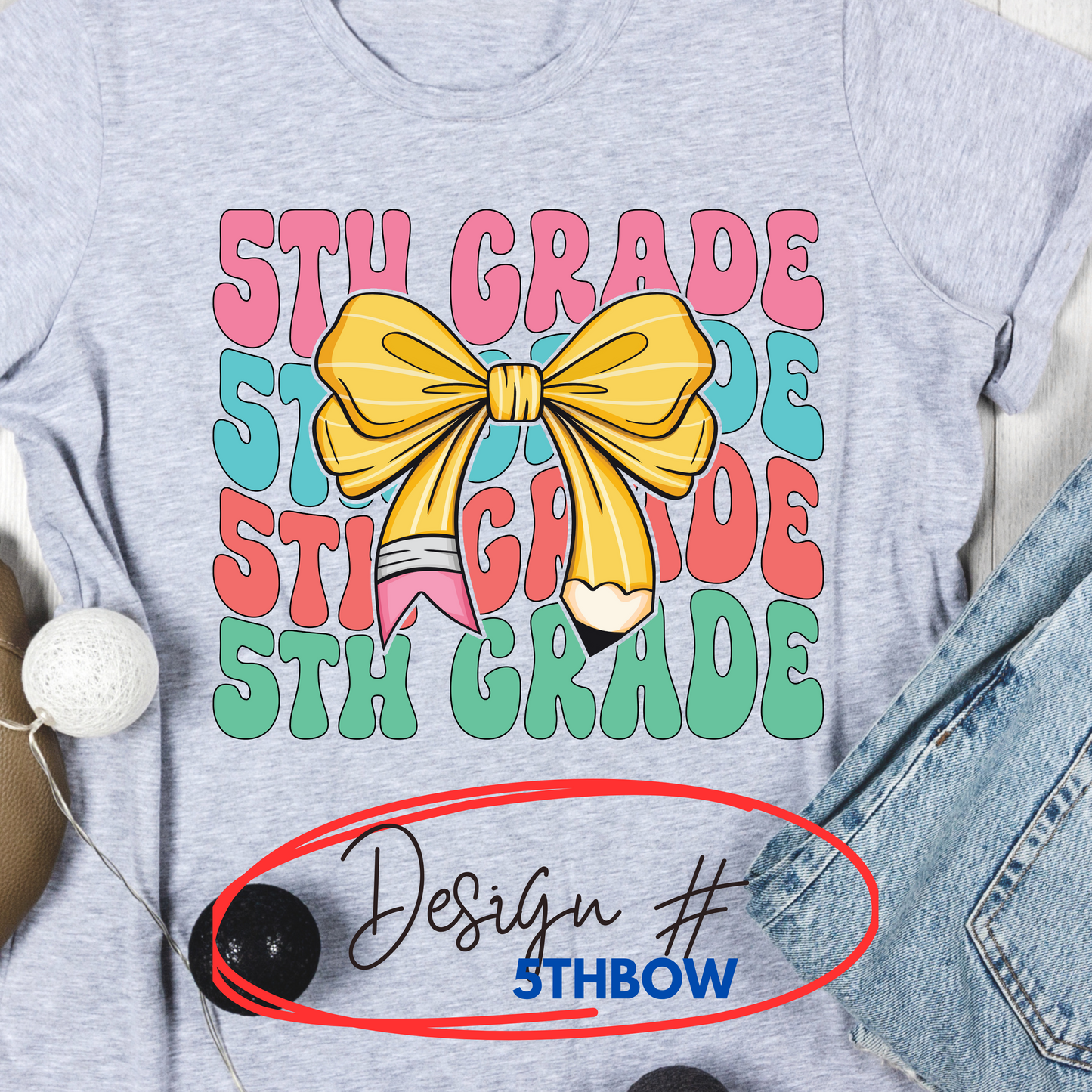 Grade Level Pencil Bow Design