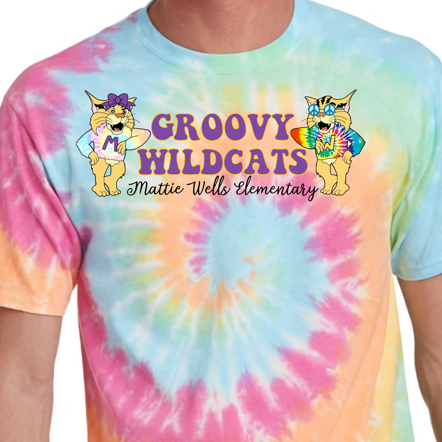 Tye-Dye Groovy Wildcats Tee