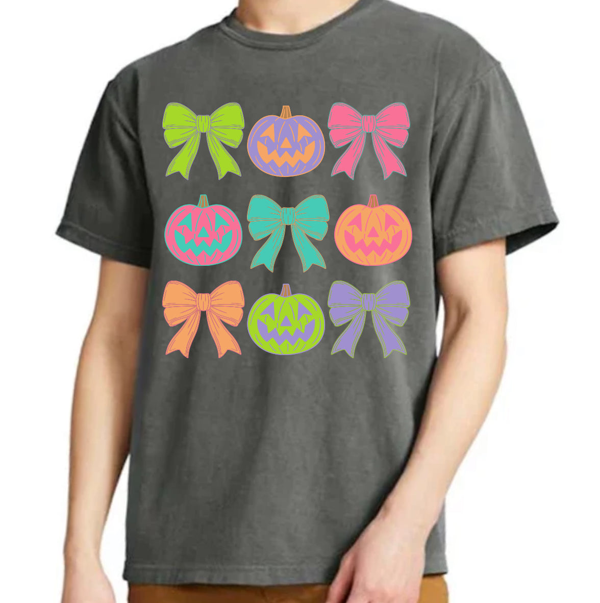 Neon Pumpkin & Bow