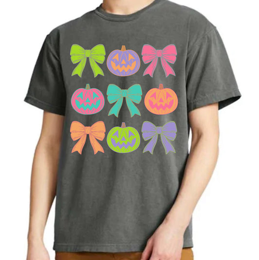 Neon Pumpkin & Bow