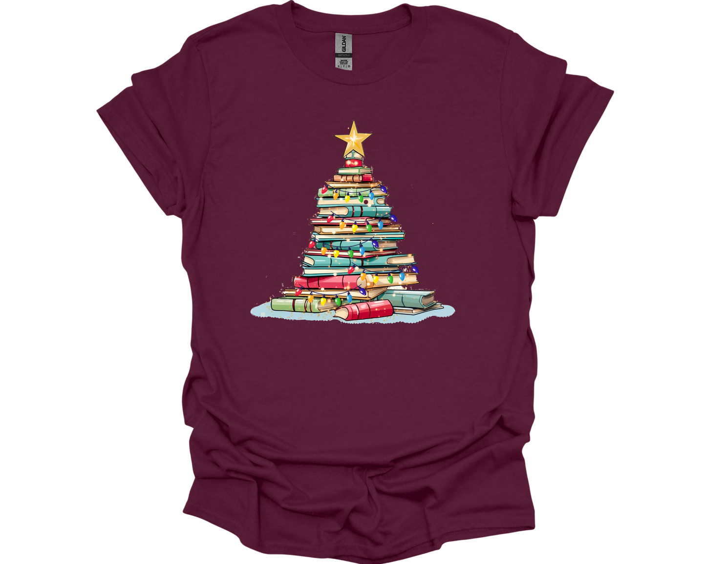 Christmas tree of books