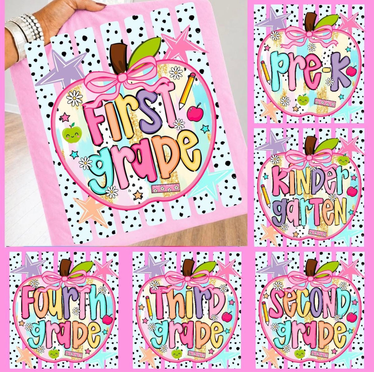 Pre-K to 4th Grade: Preppy Teacher Apple
