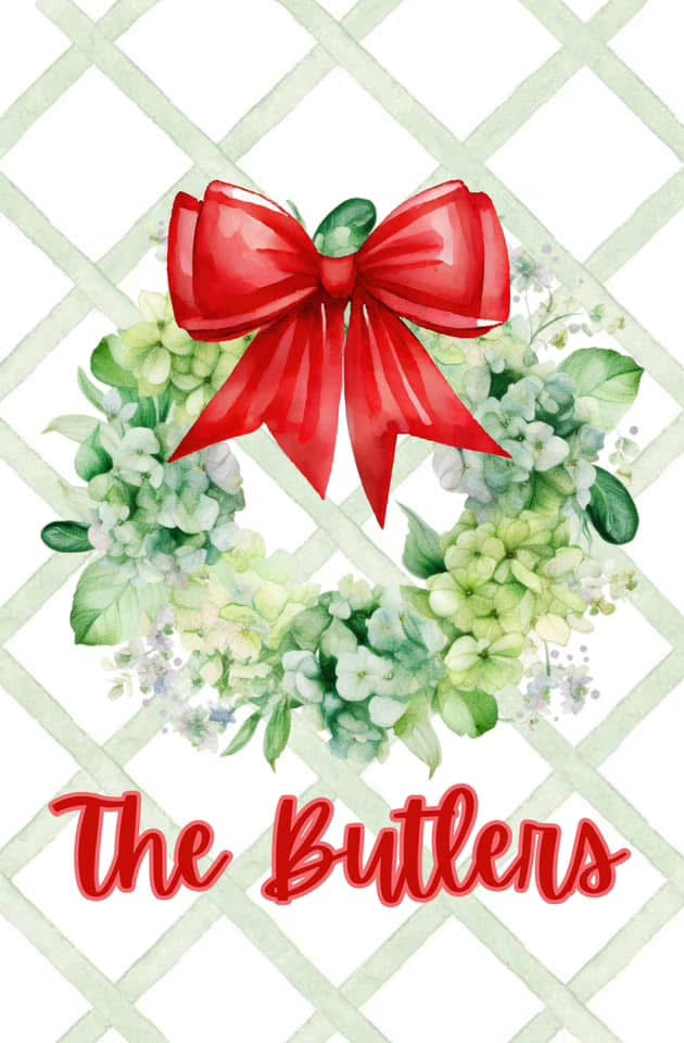 Greenery Wreath Garden Flag