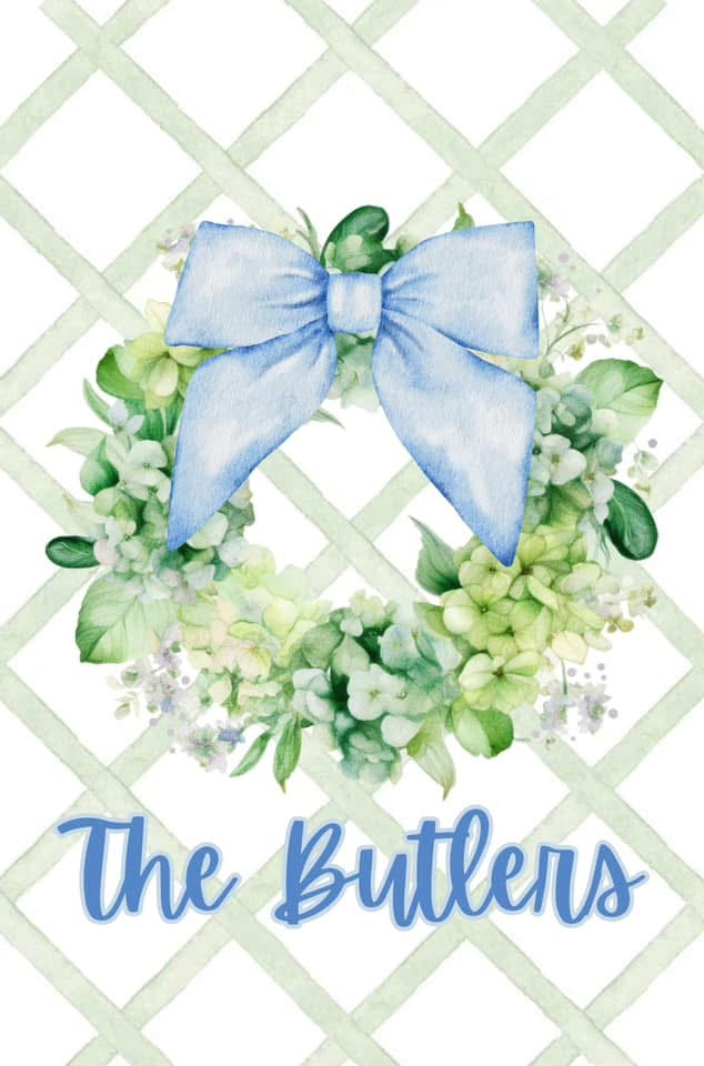 Greenery Wreath Garden Flag