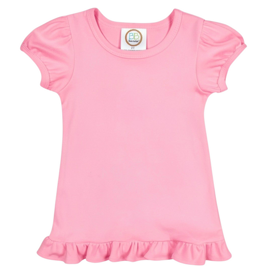 Ruffle Tee-Custom Spring Letters