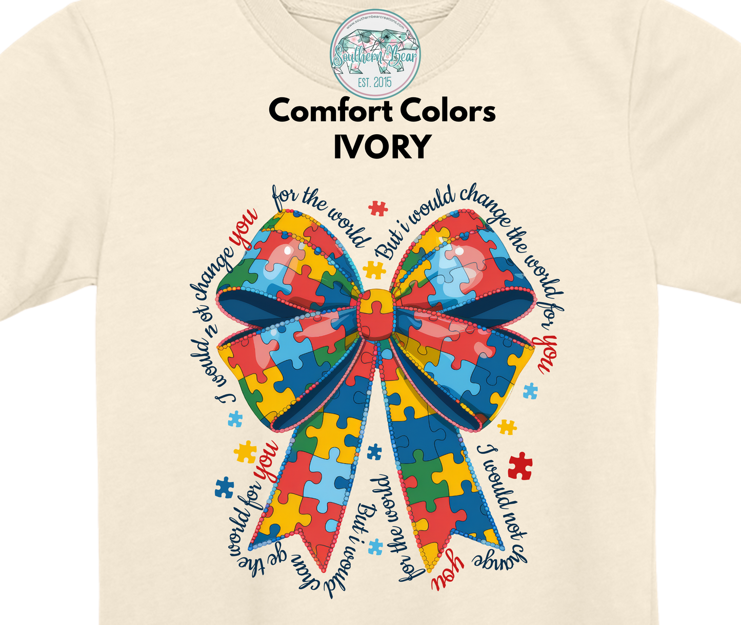 Autism puzzle Coquette Bow