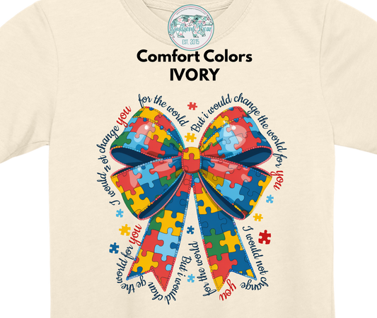Autism puzzle Coquette Bow