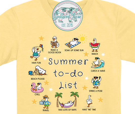 Summer to-do List