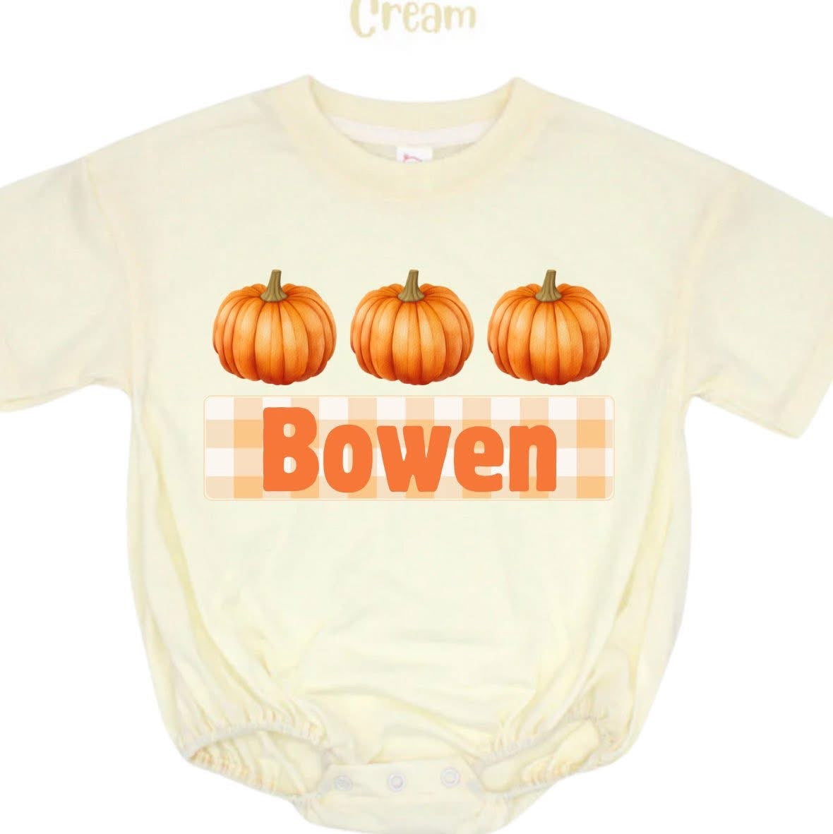 Pumpkins & Candy corn name bubble