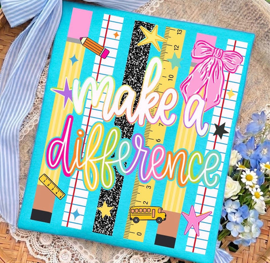 Make a Difference: Striped school supplies