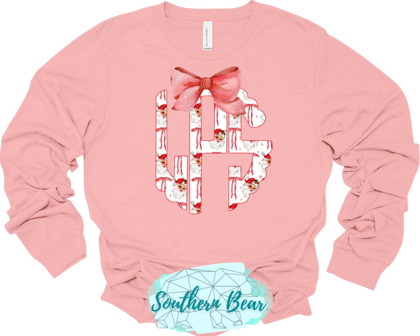 Santa Scalloped Monogram