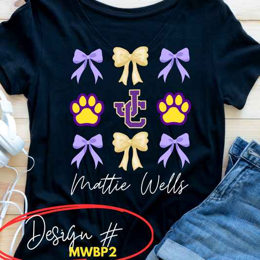 JC Purple & Gold Bows