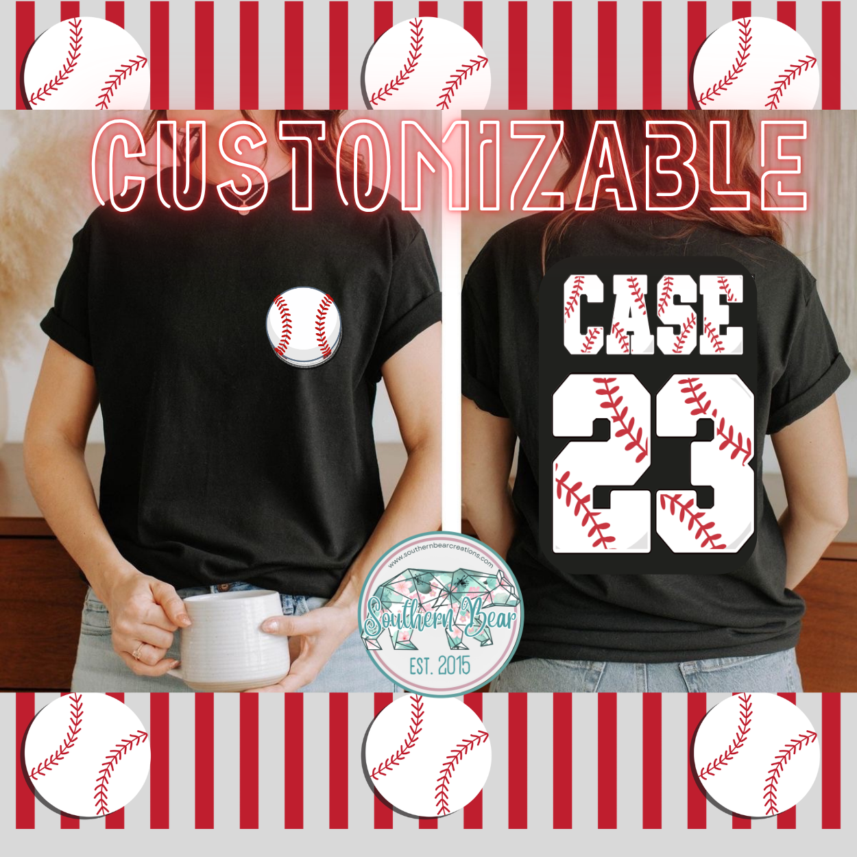 {Custom} Baseball Tee