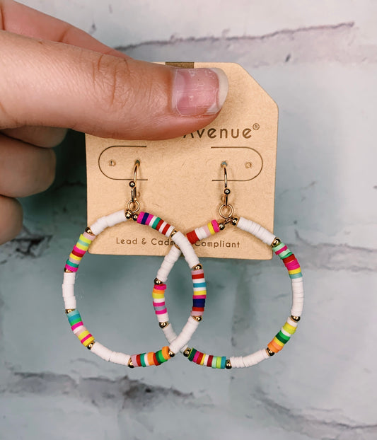 Multi-colored vinyl disk hoops
