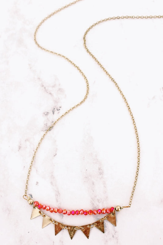 Triangle beaded necklace