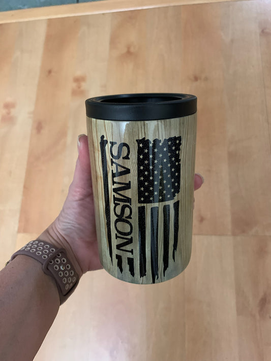 Regular Can Coozie: Woodgrain