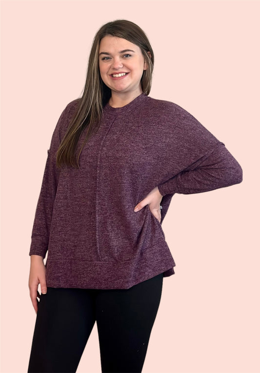 Dark purple Oversized Sweater