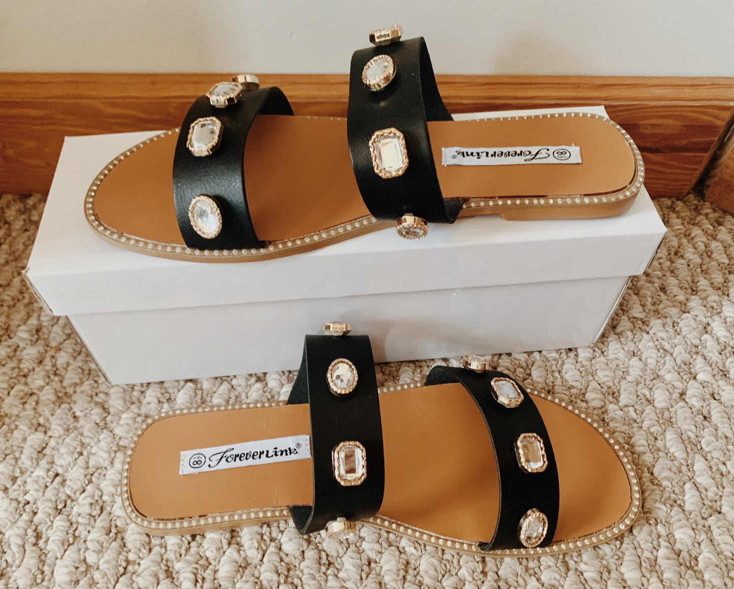 Black Gem Sandals