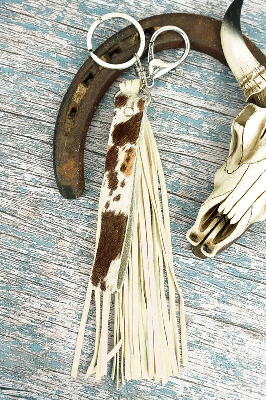 Cow Tassel Keychain