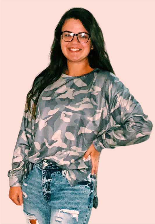 Camo lightweight sweatshirt