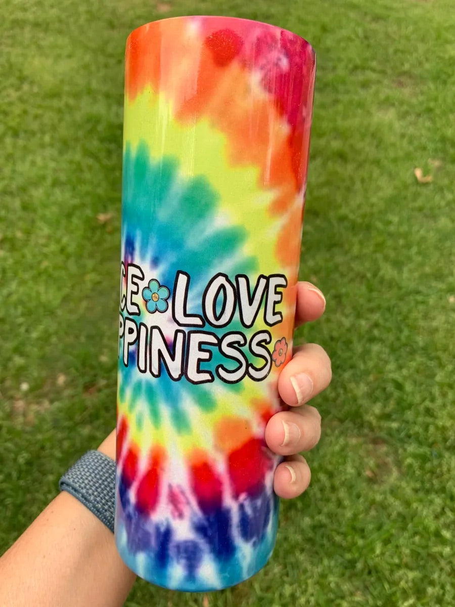 Skinny 20 oz. Tye-Day Rainbow