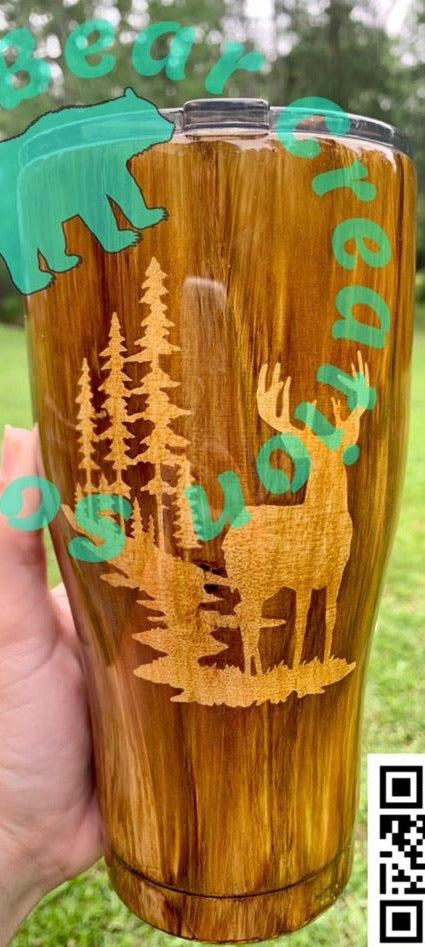 Wood Grain Tumbler Design