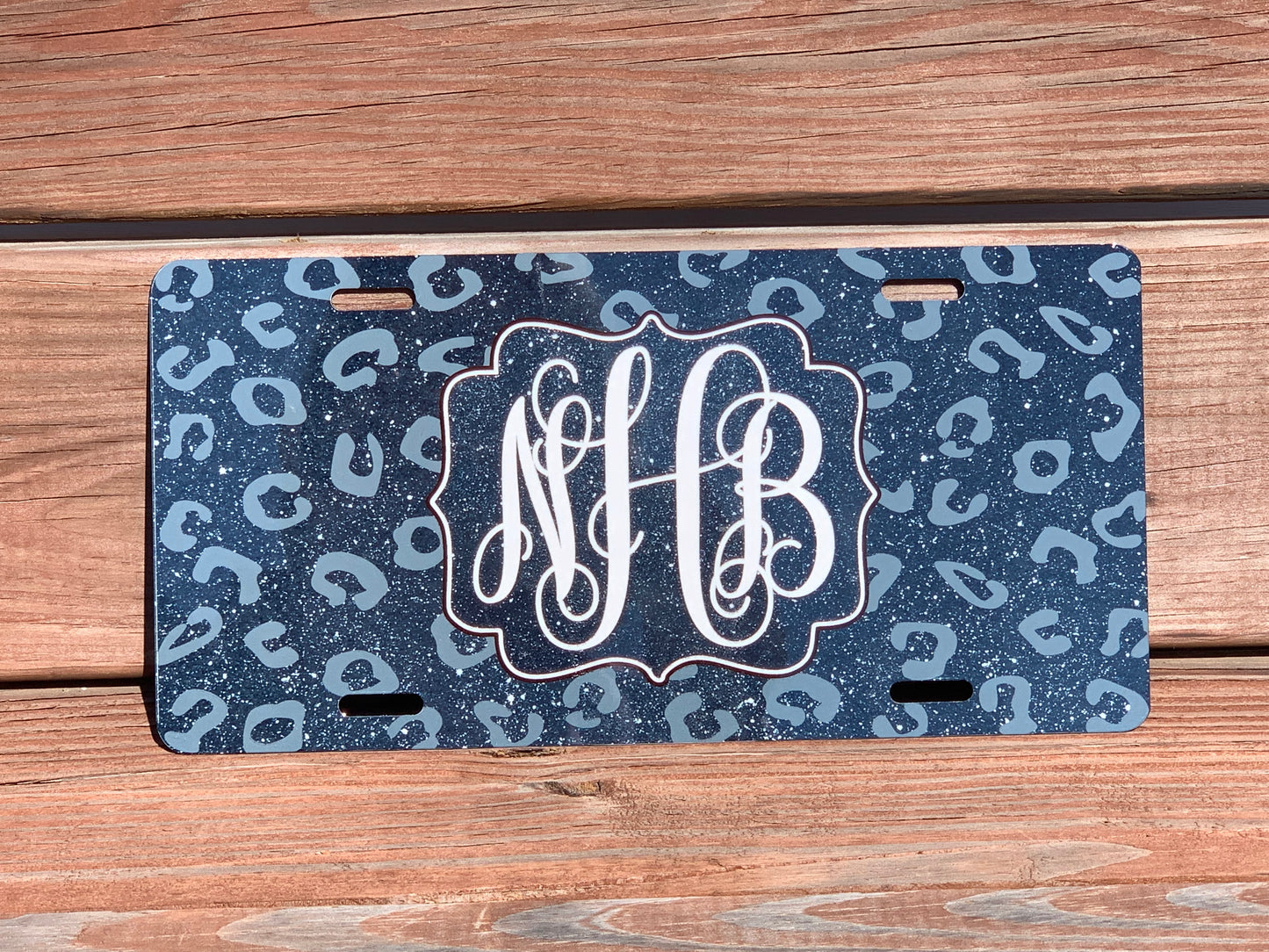 Car tag-Cheetah Monogram