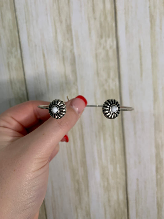 White stone cuff bracelet