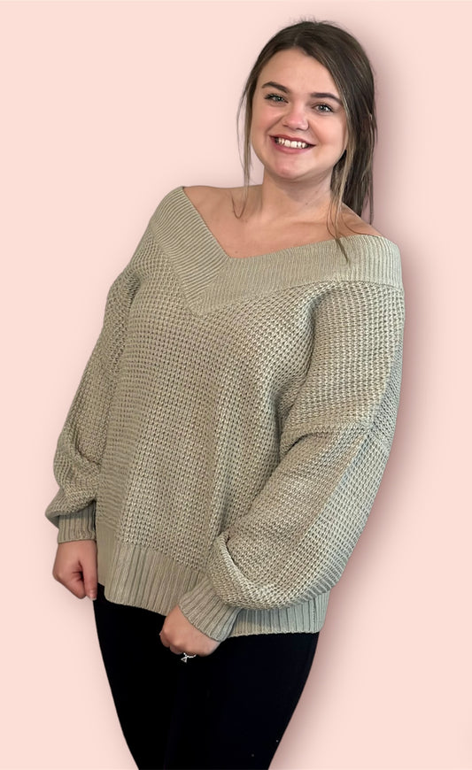 Bubble sleeve sweater