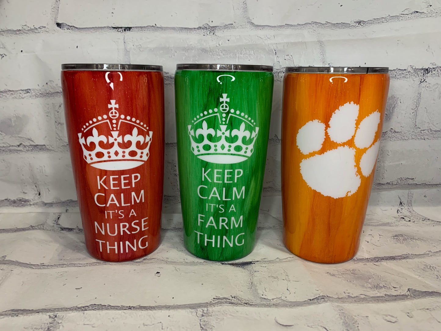 Wood Grain Tumbler Design