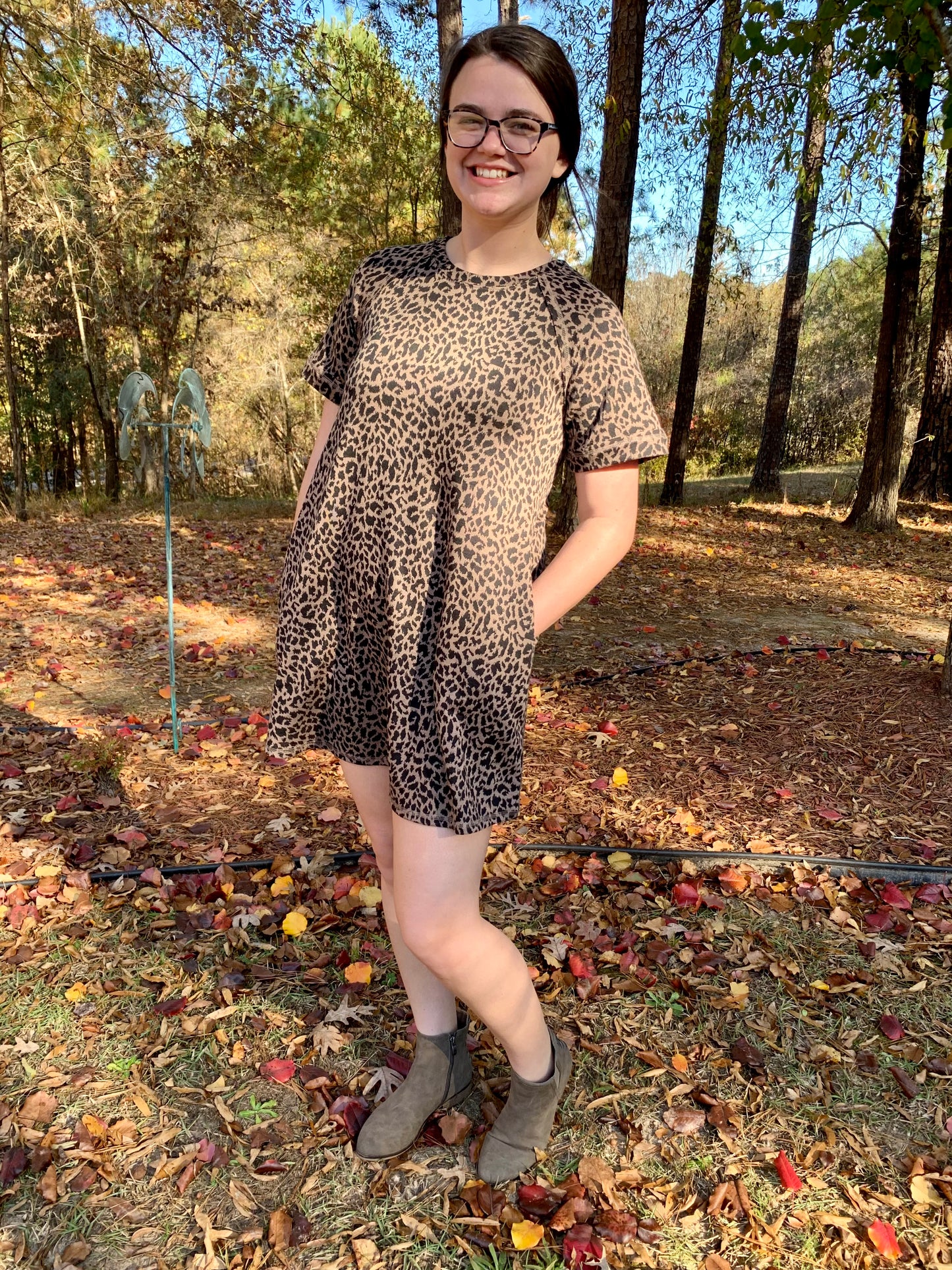 Leopard T-shirt dress