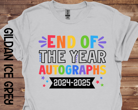 Last Day Autographs - End of School