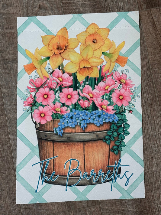 Flowers in a Barrel