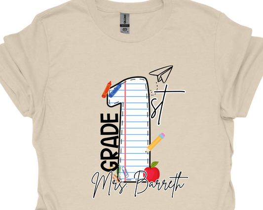 Notebook paper: Initial/Grade/School