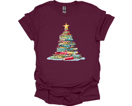 Christmas tree of books