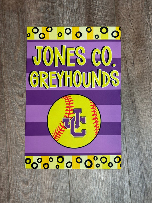 💛 JC 💜 Softball Garden Flag