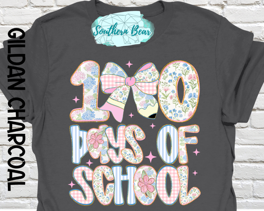 100 days of School pink and blue