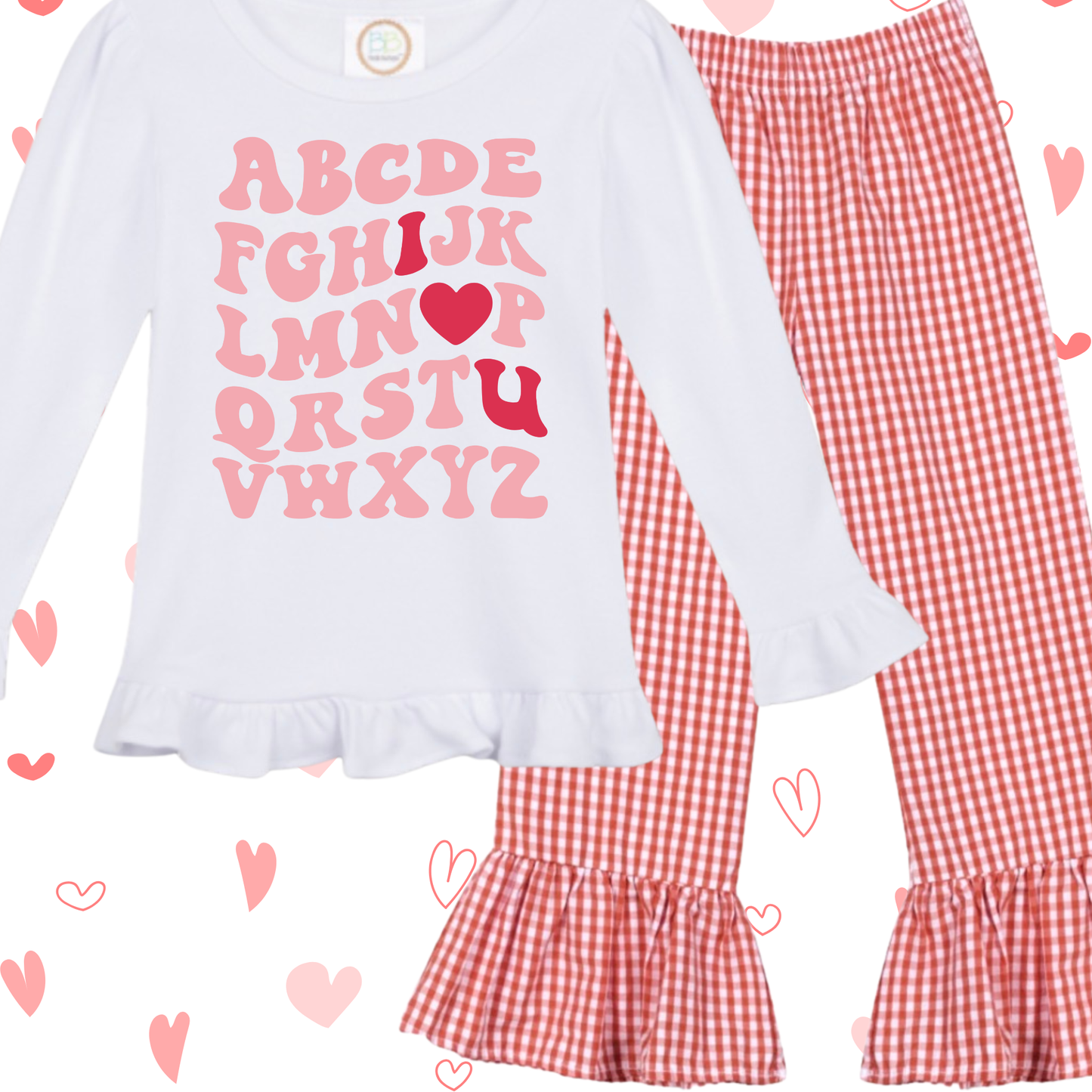 I ❤️ U Ruffle Tee/Pant Set