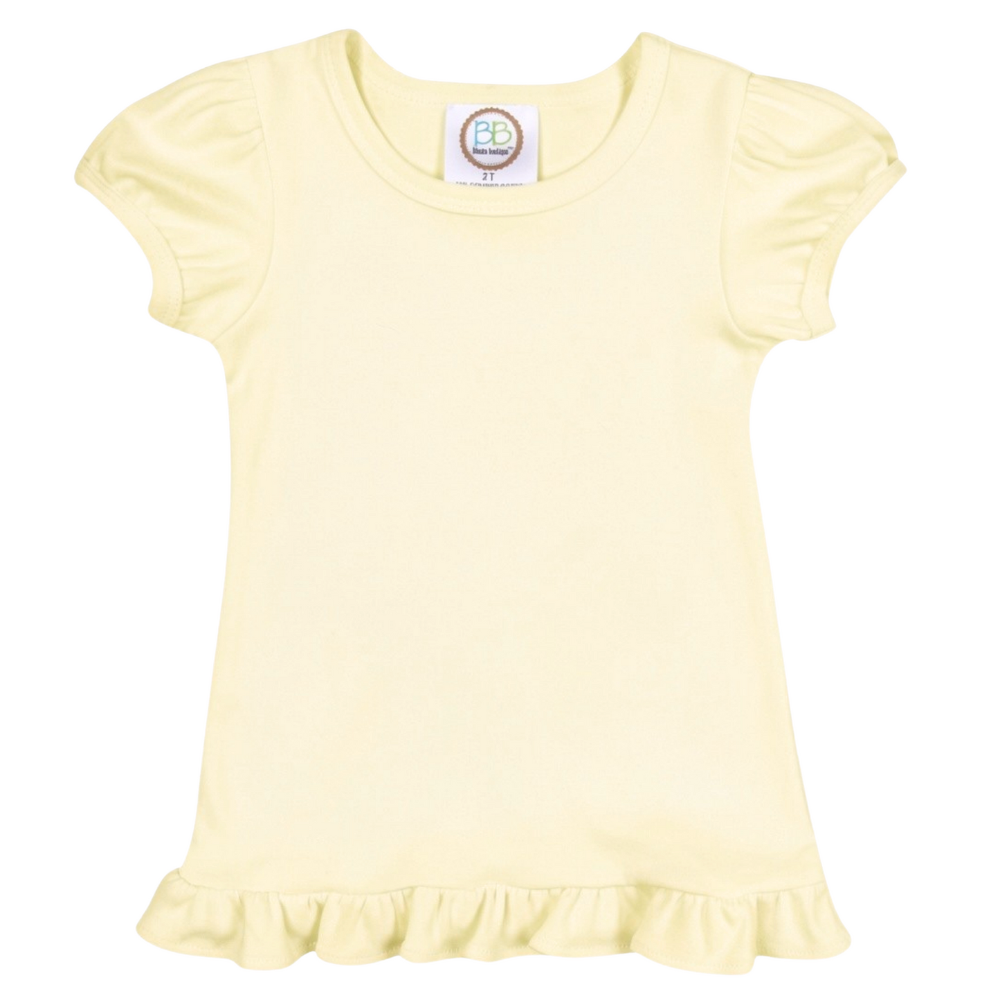 Ruffle Tee-Custom Spring Letters