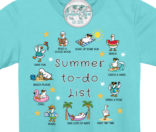 Summer to-do List