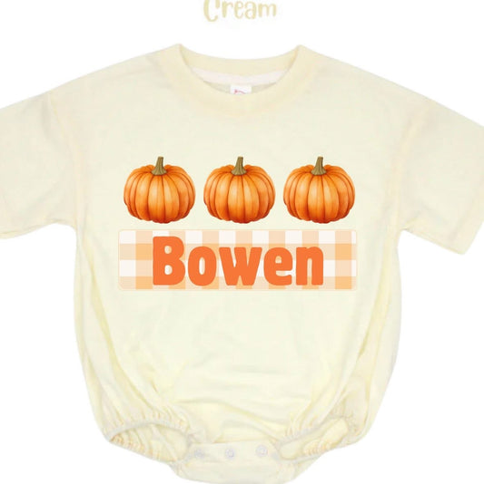 Pumpkins & Candy corn name bubble
