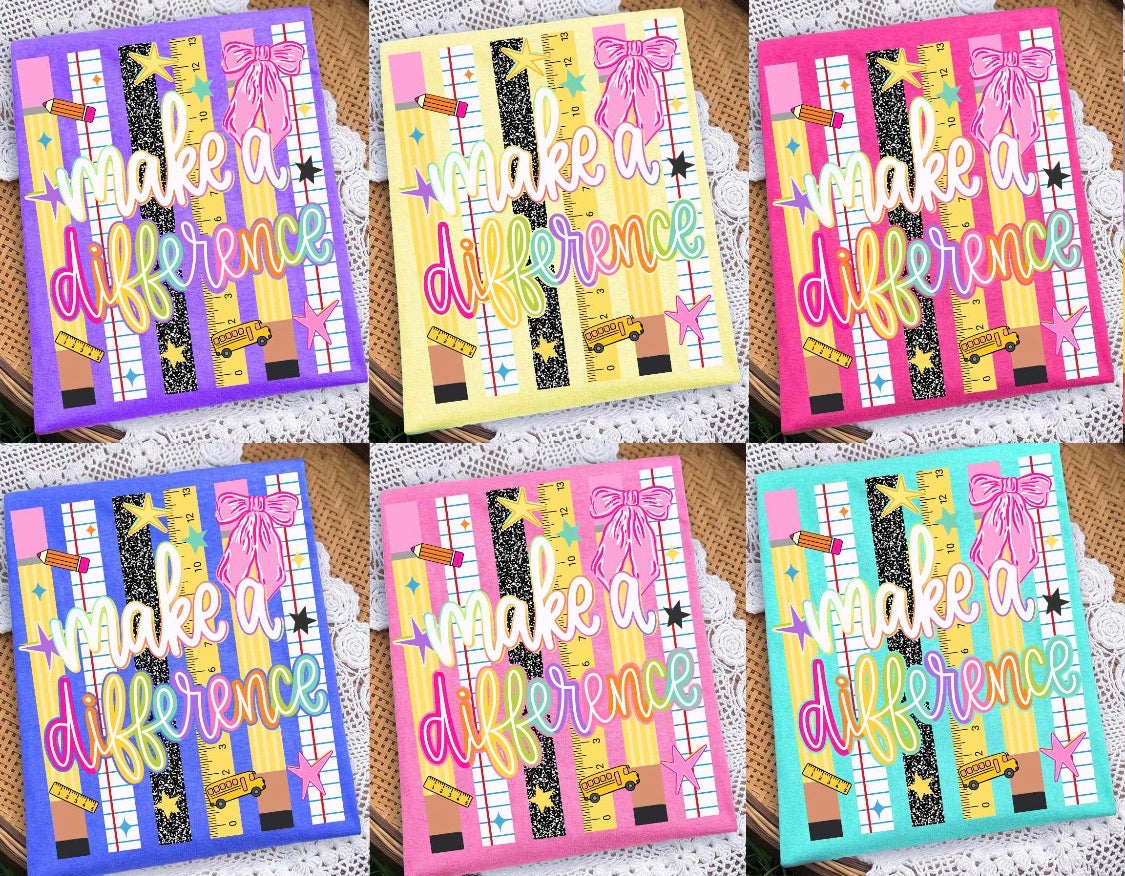 Make a Difference: Striped school supplies