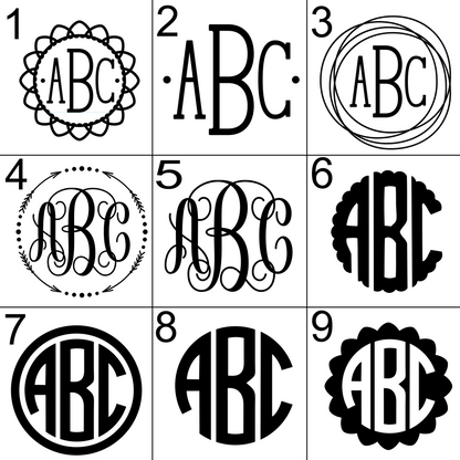 Monogram Decal - Adhesive