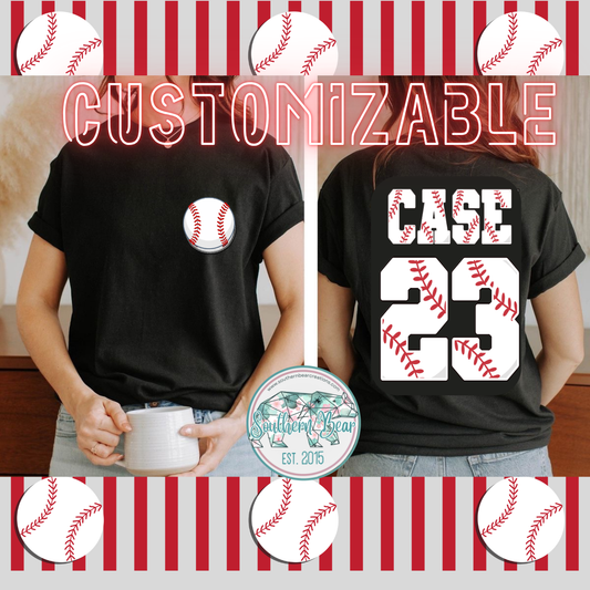 {Custom} Baseball Tee