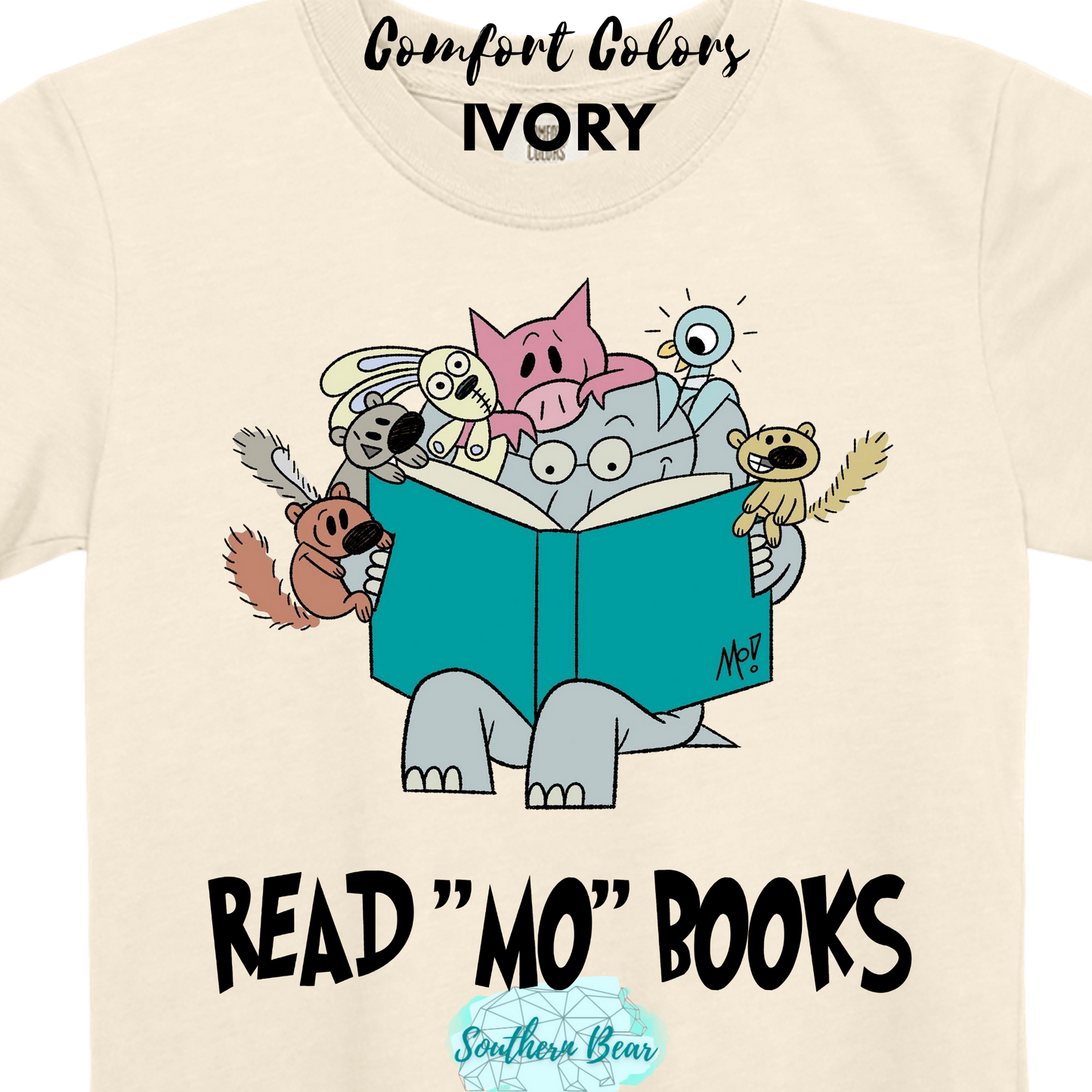 Elephant and pig gang reading